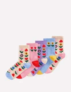 5 paires de chaussettes à détails fun fille