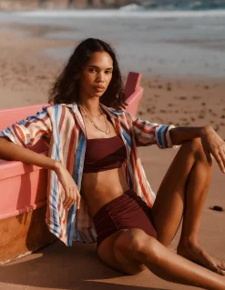 Bas de bikini froncé Kythira