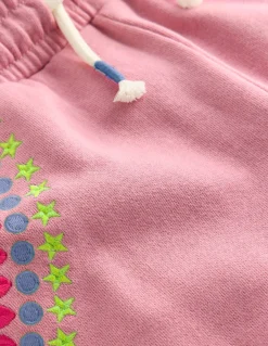 Bas de jogging évasé brodé