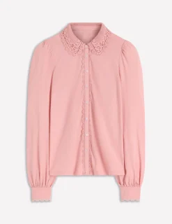 Blouse avec col en dentelle