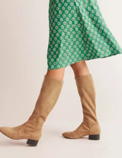 Bottes plates stretch hauteur genou