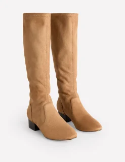 Bottes plates stretch hauteur genou