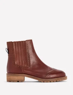 Bottines Chelsea à détails richelieus