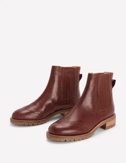 Bottines Chelsea à détails richelieus