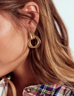 Boucles d'oreilles à double torsade