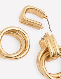 Boucles d'oreilles à double torsade