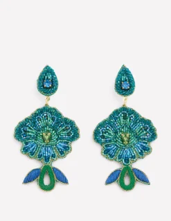 Boucles d’oreilles habillées à fleurs