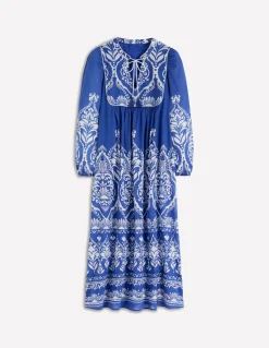 Caftan bohème avec liens au col