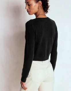 Cardigan court Eva en cachemire