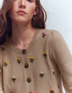 Cardigan Davina à manches bouffantes