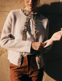 Cardigan en maille ornementé