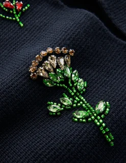 Cardigan en maille ornementé