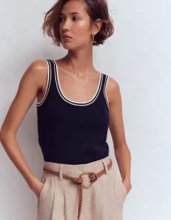 Ceinture en cuir effet corde