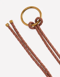 Ceinture en cuir effet corde
