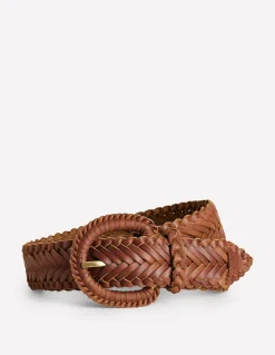 Ceinture en cuir tissé