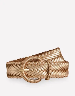 Ceinture en cuir tissé