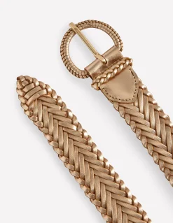 Ceinture en cuir tissé