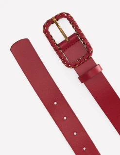 Ceinture tressée à détails en métal