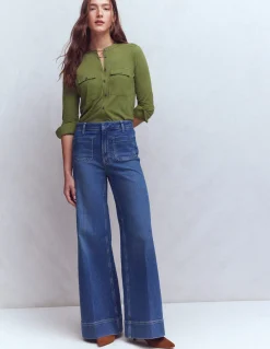 Chemise avec poche surpiquée