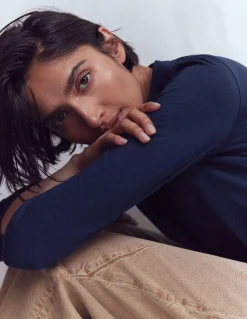 Chemise avec poche surpiquée