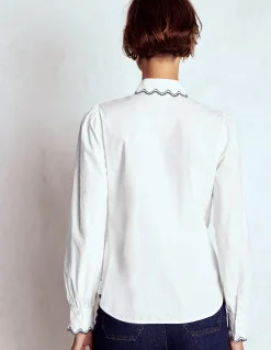 Chemise brodée en coton