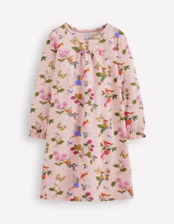 Chemise de nuit imprimée à manches longues