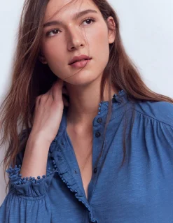 Chemise Emily à volants et pompons