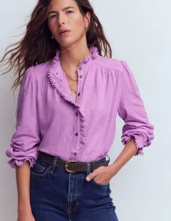 Chemise Emily à volants et pompons