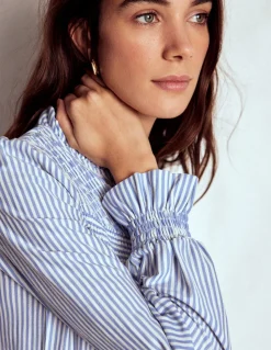 Chemise en jersey avec empiècement à smocks