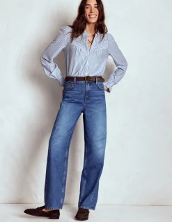 Chemise en jersey avec empiècement à smocks