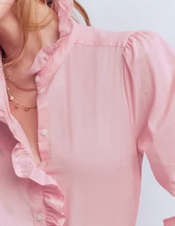 Chemise Isabel en coton à volants