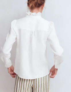 Chemise Isabel en lin à volants