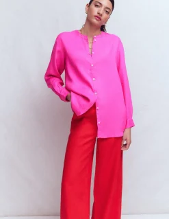 Chemise longue en lin