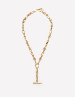Collier chaîne avec pendentif à barre en T