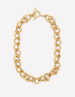 Collier chaîne épais à cœurs