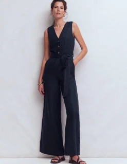 Combinaison Laura à col V en lin