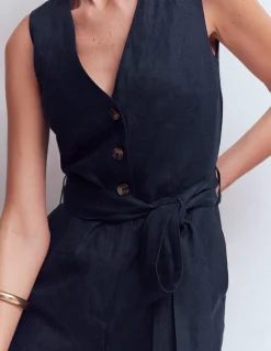 Combinaison Laura à col V en lin