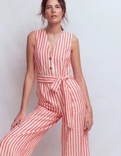 Combinaison Laura à col V en lin