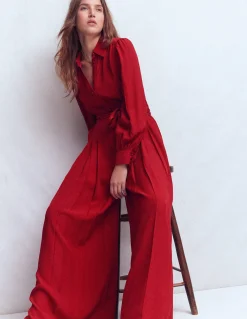 Combinaison palazzo boutonnée