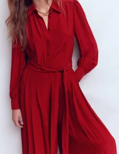 Combinaison palazzo boutonnée