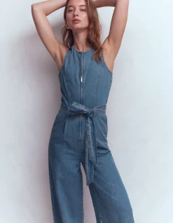 Combinaison sans manches en jean