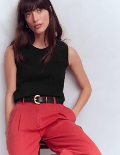 Débardeur à col rond Emilia en coton