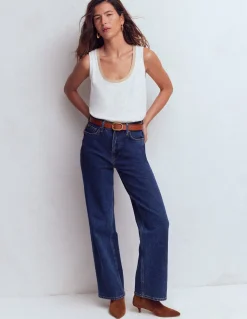 Débardeur col U à détails métallisés