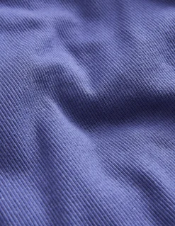 Débardeur côtelé à bordure en dentelle