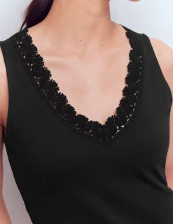Débardeur Flora ultra-doux à détails en dentelle