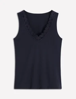 Débardeur Flora ultra-doux à détails en dentelle