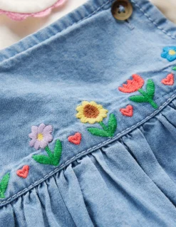 Ensemble avec robe chasuble brodée