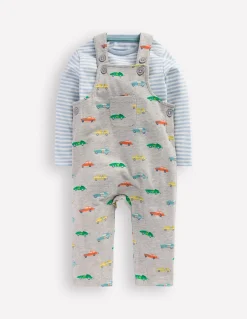 Ensemble avec salopette en jersey