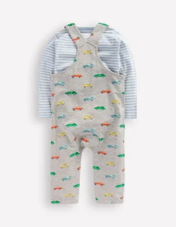 Ensemble avec salopette en jersey