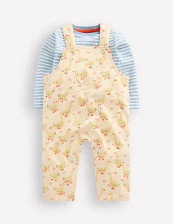 Ensemble avec salopette en jersey